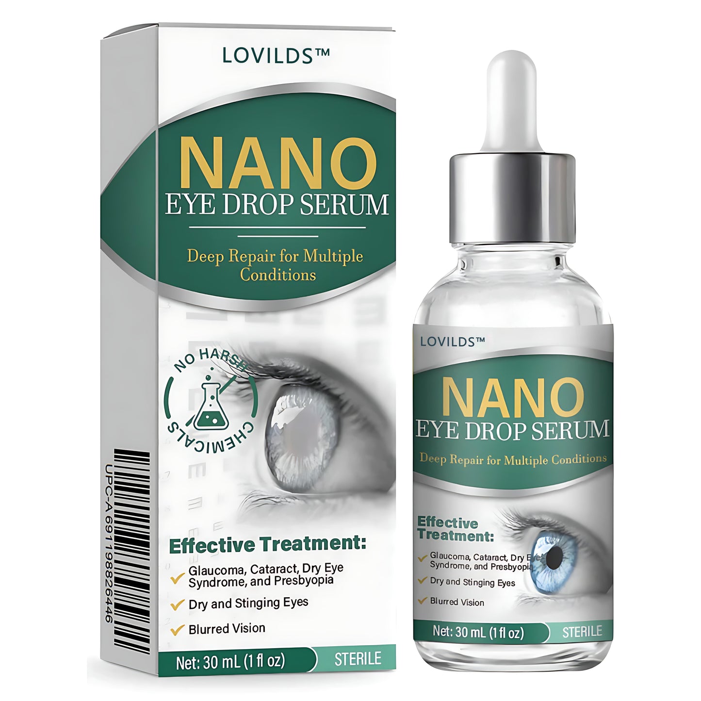 👩⚕️LOVILDS™ Nano Eye Drops Serum ✅FDA Approved(Suitable for presbyopia, dry eye syndrome, glaucoma, and cataracts) 👀